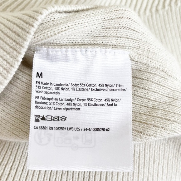 BOGO! Lululemon Reversible Crossover Ribbed Knit Sweater Bone M - Picture 9 of 11